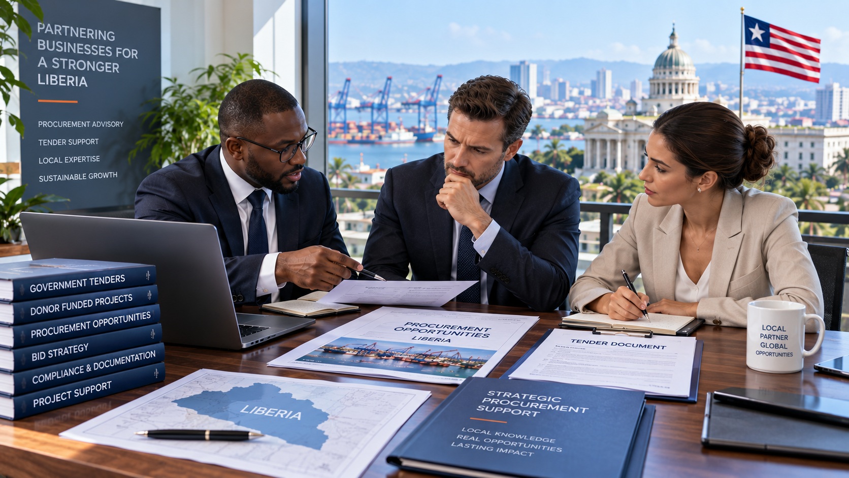 Tender Consultants Reviewing Procurement Opportunities in Liberia