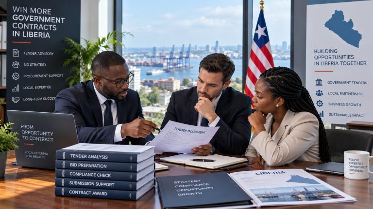 Tender consultant helping business prepare a bid in Liberia