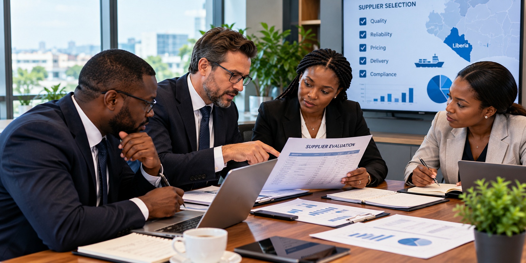 Supplier evaluation meeting in Liberia